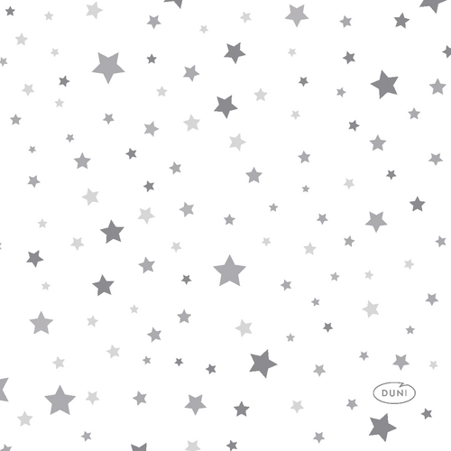 Duni Servet 24x24cm silvr stardust 20st