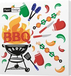 DUNI Servet 33x33cm bbq mix 20st
