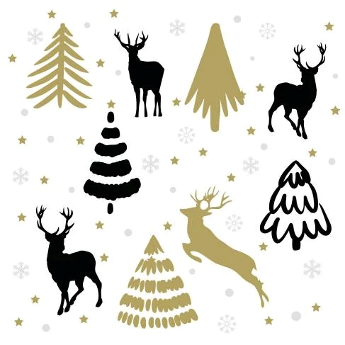 Duni Servet 33x33cm deers & trees 20st