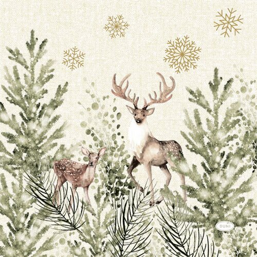duni Servet 33x33cm elegant deer 20st