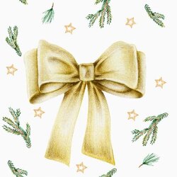 Duni Servet 33x33cm merry bow tie 20st