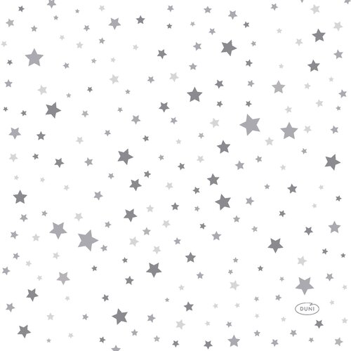 Duni Servet 33x33cm silvr stardust 20st