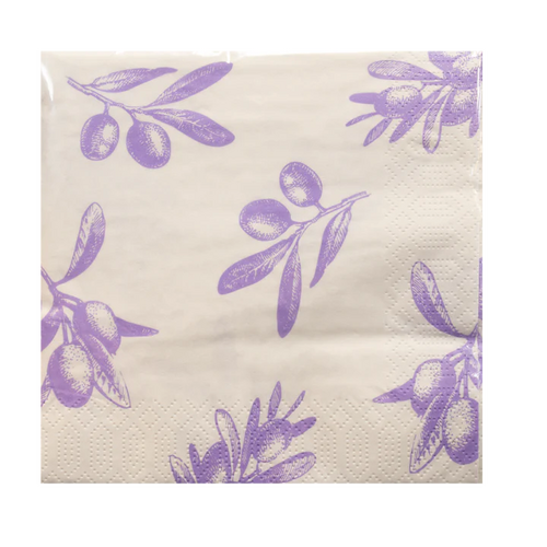 Duni servetten Purple Olives – 33x33 cm, paars