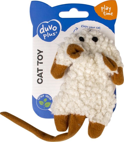 Duvo Cushy knisper muis bruin/wit