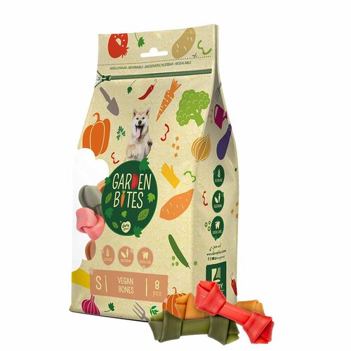 duvo+ Garden bites Vegan bones large zak 14,5cm 270g