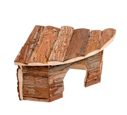 Duvo+ Hoeklodge in schors l22b22h13cm