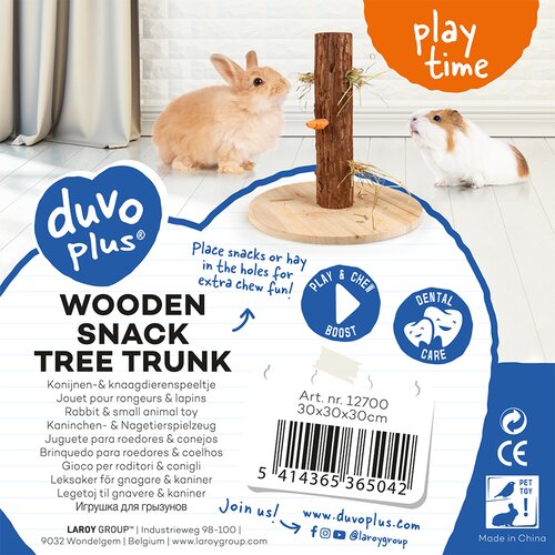 Duvo+ Houten snack boomstam l30b30h30cm