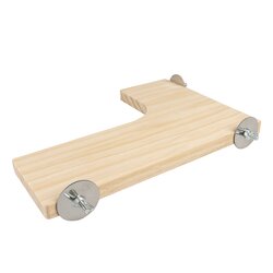 Duvo+ L-platform hout l27b21.5h4cm