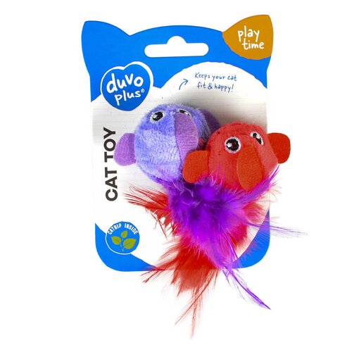 Duvo+ Vogel m/veren 2st l13b10h3,5 rd/prs