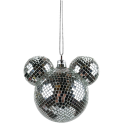 Ear bauble 1 pcs Disco silver