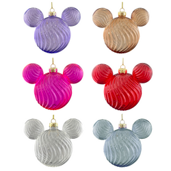 Ear Baubles glass 6 assorted