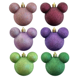 Ear Baubles glitter 6 assorted