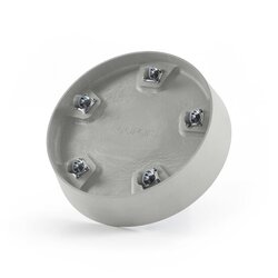 Ecopots Schotel+wiel d50cm puurwit