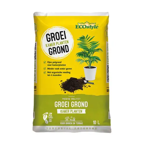 Ecostyle GroeiGrond Kamerplanten 10 ltr - afbeelding 1