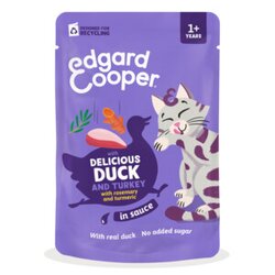 Edgard & cooper Adult eend&kalkoen in saus 85g