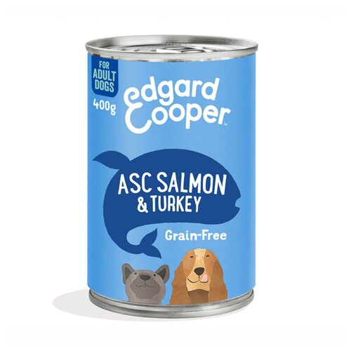 Edgard & cooper Blik zalm/kalkoen 400g