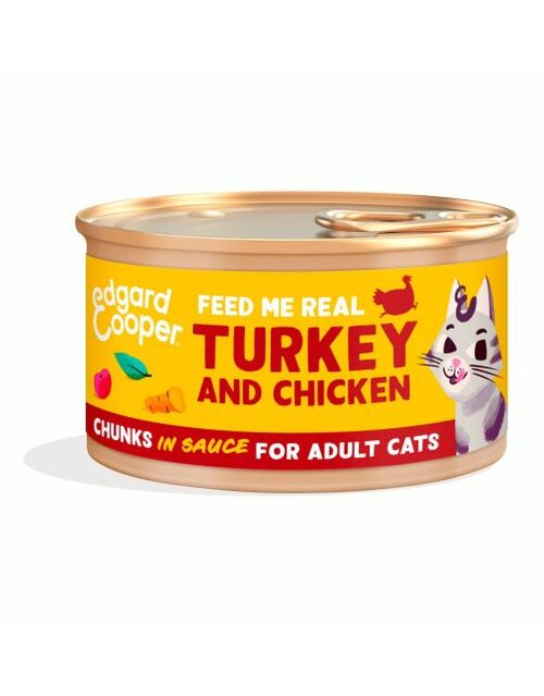 Edgard & cooper Cat adult chuncks turkey/chicken 85
