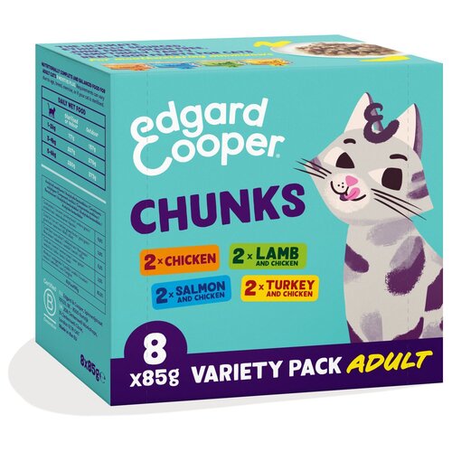 Edgard & cooper Cat adult multipack 8x85g chunks 68