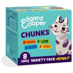 Edgard & cooper Cat adult multipack 8x85g chunks 68