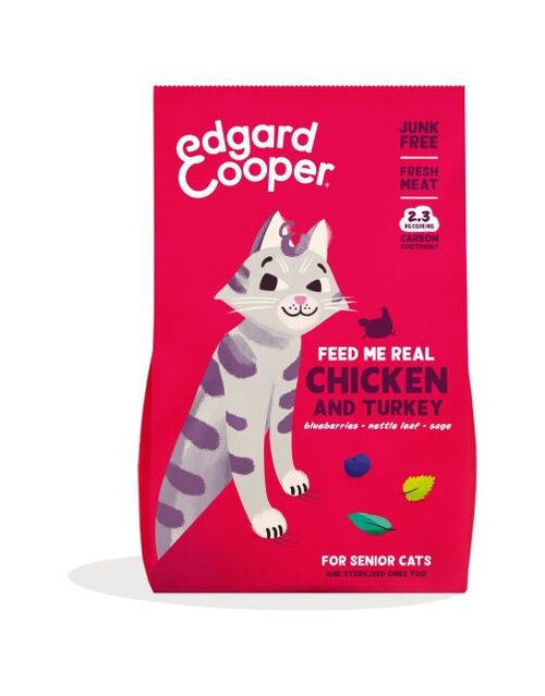 Edgard & Cooper Cat senior dry chicken/turkey 2kg