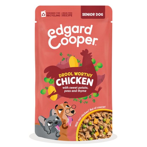 Edgard & cooper Hond senior stew pouch kip 150g