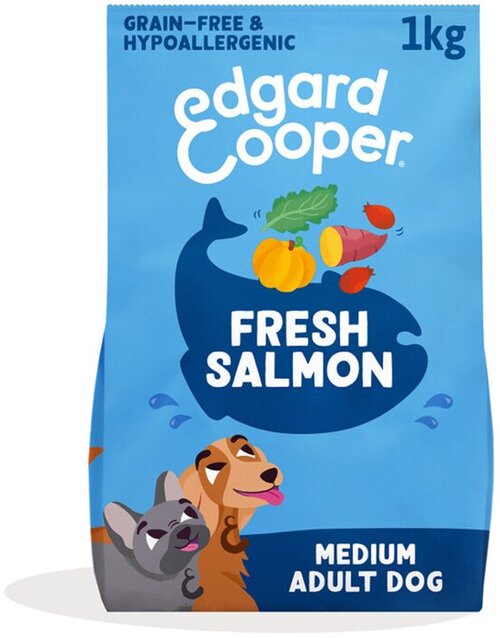 Edgard & cooper Hondenvoer droog adult zalm medium 1kg