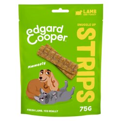 Edgard & cooper Strips adult lamb&turkey 75g
