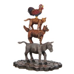 Efteling Bremer stadsmuzikanten - l7,5xb6xh10cm