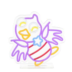 Efteling Neon light Jet op standaard multicolour en timer - l27xb1,5xh27,5cm