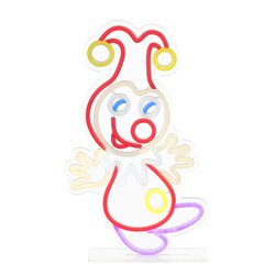 Efteling Neon light Jokie op standaard multicolour en timer - l24xb1,5xh40,5cm