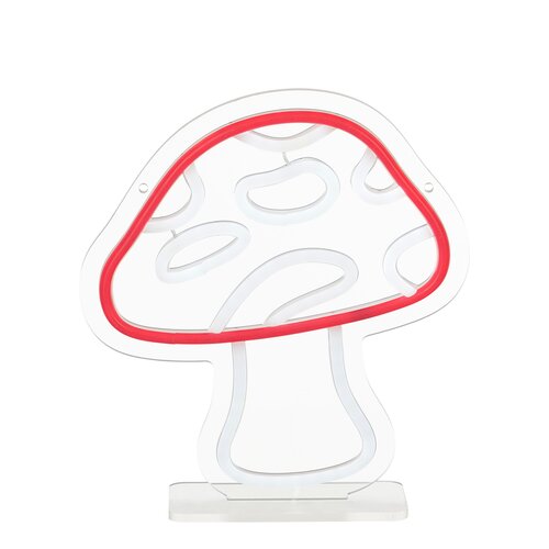 Efteling Neon light paddestoel op standaard multicolour en timer - l23xb1,5xh25cm
