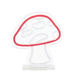 Efteling Neon light paddestoel op standaard multicolour en timer - l23xb1,5xh25cm
