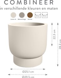 Elho Amber Grail 30 - Ø 30 x H 28 cm - Binnen en Buiten - 100% gerecycled - afbeelding 7
