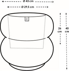 Elho Amber Roll Low 43 - Ø 43 x H 40 cm - Binnen en Buiten - 100% gerecycled - afbeelding 7