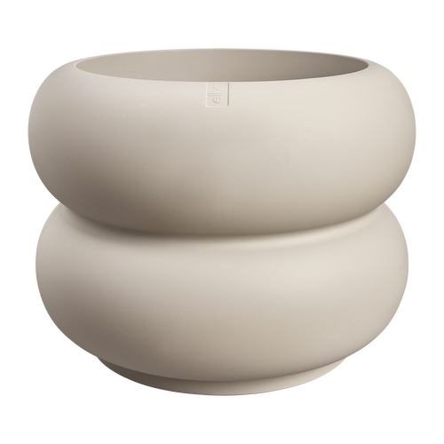 Elho Amber Roll Low 60 - Beige - L 60 x B  x H 46 cm - Binnen en Buiten - 100% gerecycled