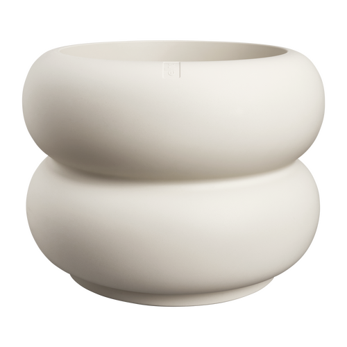 Elho Amber Roll Low 60 - Wit - L 60 x B  x H 46 cm - Binnen en Buiten - 100% gerecycled