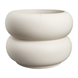 Elho Amber Roll Low 60 - Wit - L 60 x B  x H 46 cm - Binnen en Buiten - 100% gerecycled