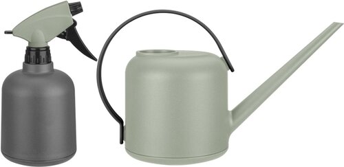 Elho B.for Soft Gieter en Sprayer - Set met Gieter en Plantenspuit - 100% Gerecycled Plastic - Steen