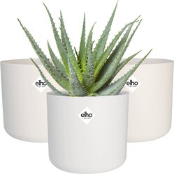 Elho B.for Soft Rond 18 - Bloempotten voor Binnen - 100% Gerecycled Plastic - Set van 3 - Ø 18.3 x H