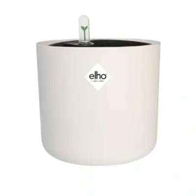 Elho B.for Soft Rond 22 met Self-Watering Insert - Bloempot met Watermeter - 100% Gerecycled Plastic