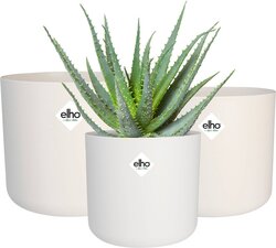 Elho B.for Soft Rond - Bloempotten voor Binnen - 100% Gerecycled Plastic - Set van 3 - Ø 14, 16, 18