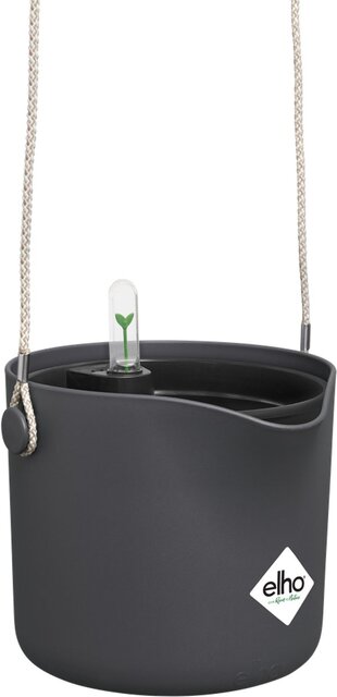 Elho B.for Swing 18 met Self-Watering Insert - Hangpot met Watermeter - 100% Gerecycled Plastic
