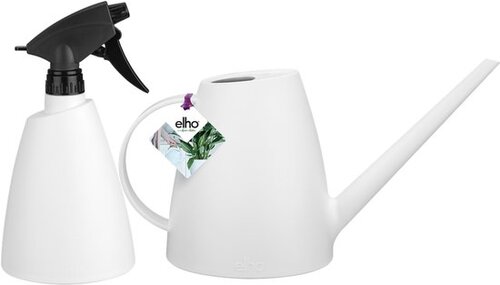 Elho Brussels Gieter en Sprayer - Set met Gieter en Plantenspuit - 100% Recyclebaar - Wit
