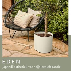 Elho Eden 30 linnen wit - afbeelding 3