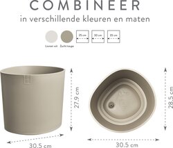 Elho Eden 30 zacht taupe - afbeelding 4