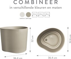 Elho Eden 35 zacht taupe - afbeelding 4