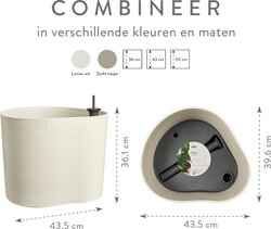 Elho Eden Aquacare Low 40 linnen wit - afbeelding 6