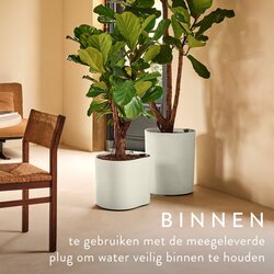 Elho Eden Aquacare Low 40 linnen wit - afbeelding 3