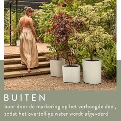 Elho Eden Aquacare Low 40 linnen wit - afbeelding 4