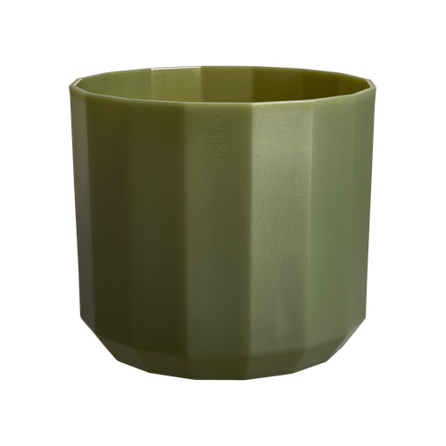Elho Facet Rond 19 - Groen - L 19 x B  x H 17 cm - Binnen - 100% gerecycled